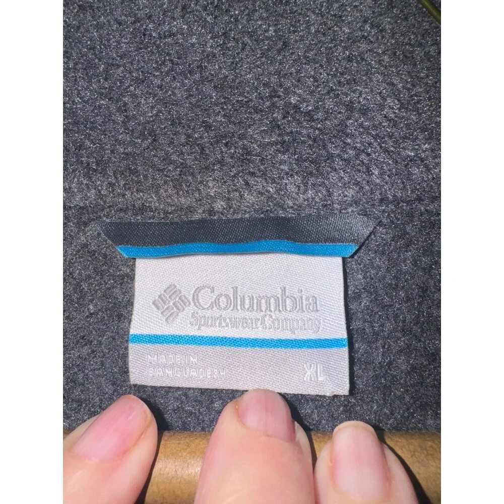 Columbia Mens XL Grey 1/4 Zip Fleece Pullover Jacket  Adjustable Hem Outdoors - Picture 4 of 8